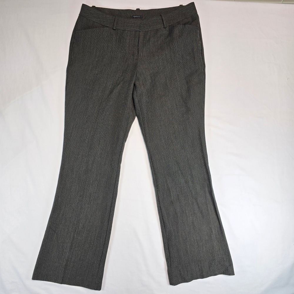 Worthington Modern Fit Dress Pants 8P Charcoal Gray Textured Bootcut Trousers